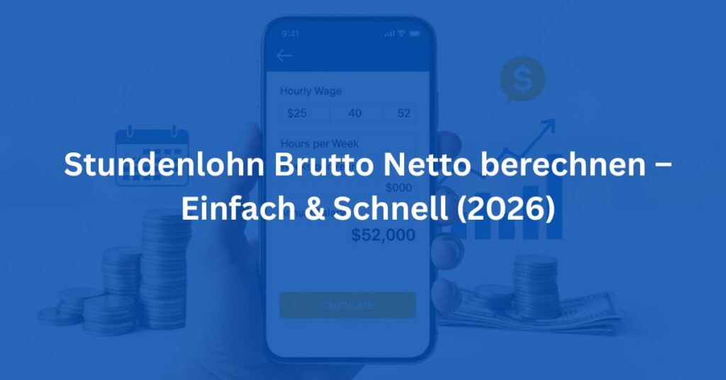 Stundenlohn Brutto Netto berechnen – Einfach & Schnell (2026)